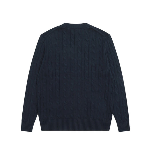 Ralph Lauren Unisex V-neck Cable Knit Cardigan