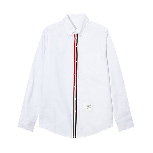 Red, White and Blue Wrap Ribbon Shirt(副本) THOM TREND