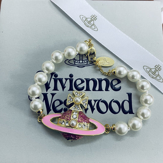 Vivienne Westwood Pearl Saturn Bracelet