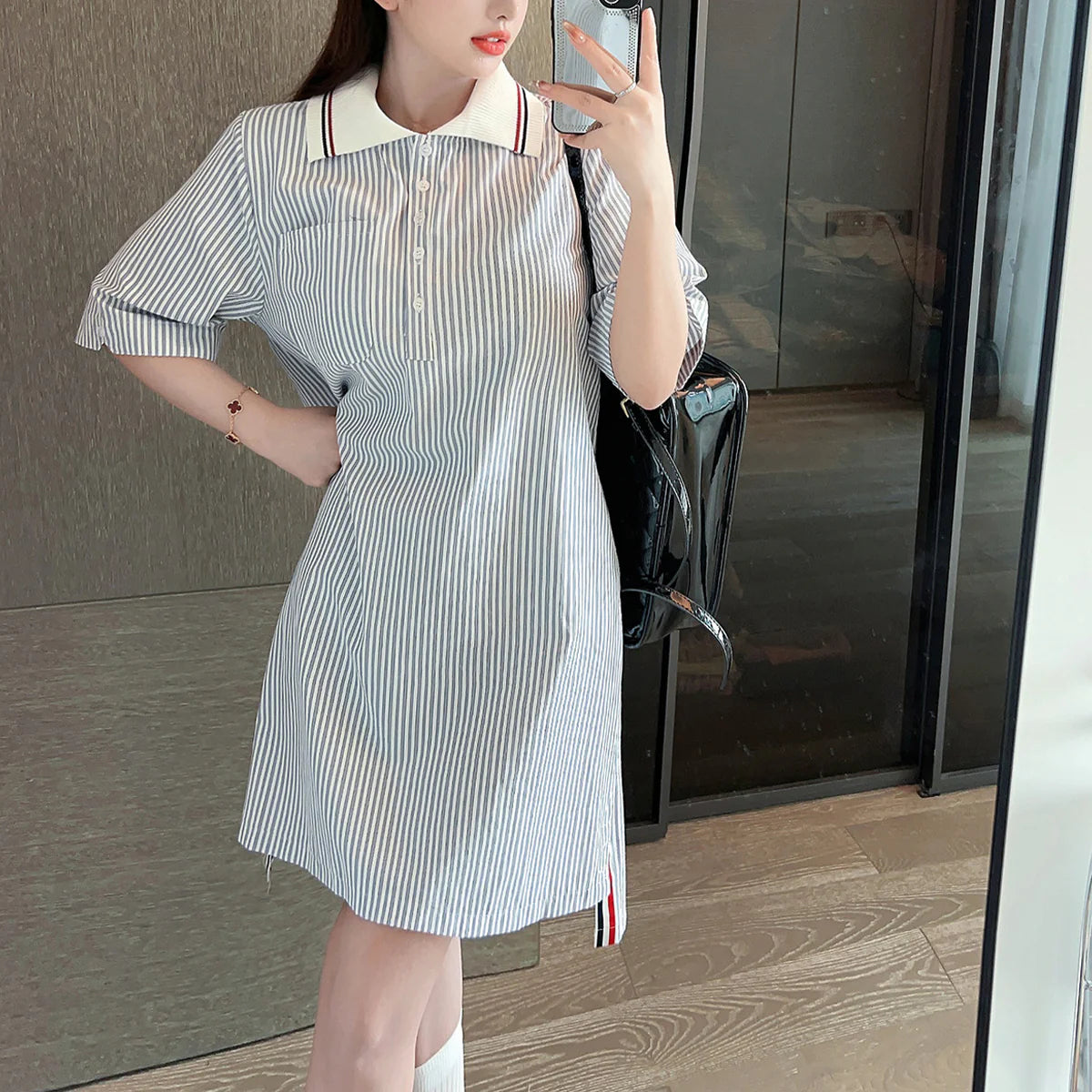 Women's Classic Stripe Cotton Dress