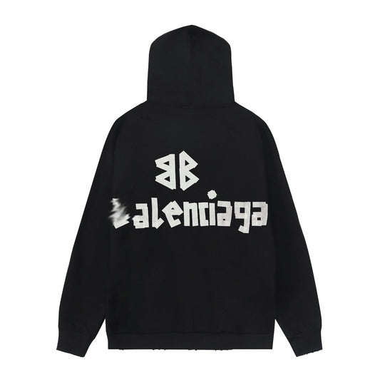 Balenciaga Couples Distressed Hoodie