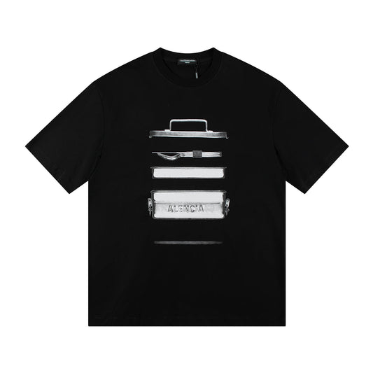 Balenciaga Printed Couples' Style T-shirt