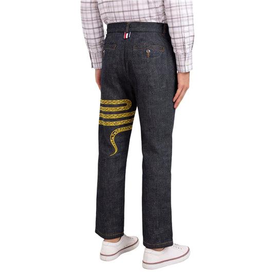 Thom Browne Snake Embroidered Jeans
