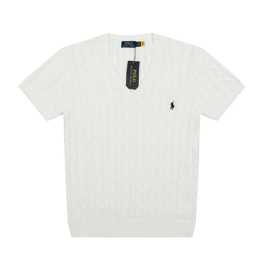 Ralph Lauren Women‘s V-neck Knit T-shirt