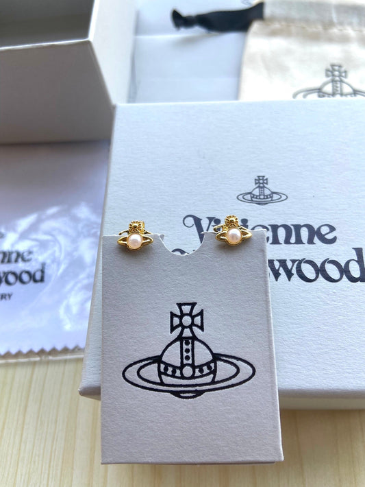 Vivienne Westwood"Pearl Planet" Stud Earrings