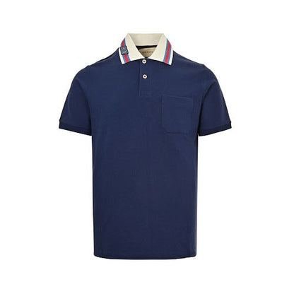 Gucci GG Patch Web Stripe Polo Shirt