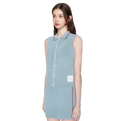 Sleeveless vest top + skirt THOM TREND