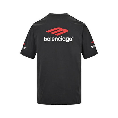 Balenciaga Cotton Crewneck T-Shirt in White & Black - Style 03