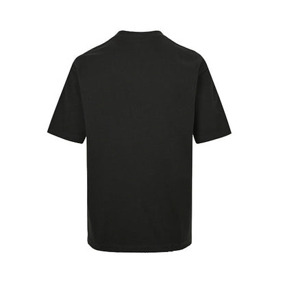 Balenciaga Cotton Crewneck T-Shirt in Khaki & Black