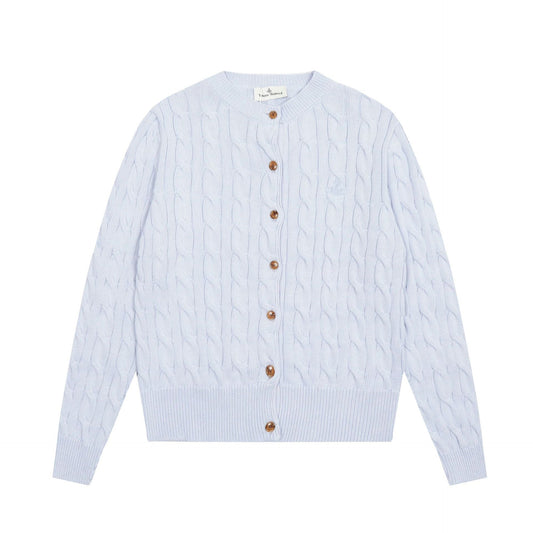 Vivienne Westwood Solid-Color Cotton-Wool Cardigan