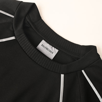 Balenciaga Soccer Jersey Crest T-Shirt in Black & Blue
