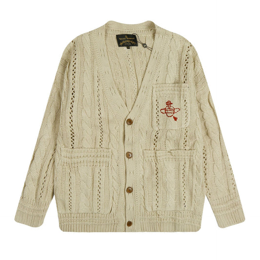 Vivienne Westwood-Color Cotton-Wool Cardigan
