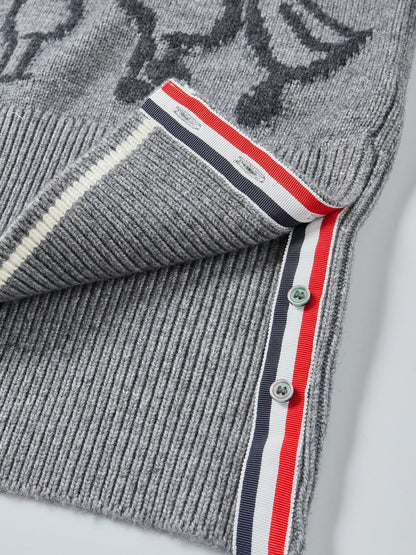 2025SS Women's Goose Intarsia Sweater THOM TREND
