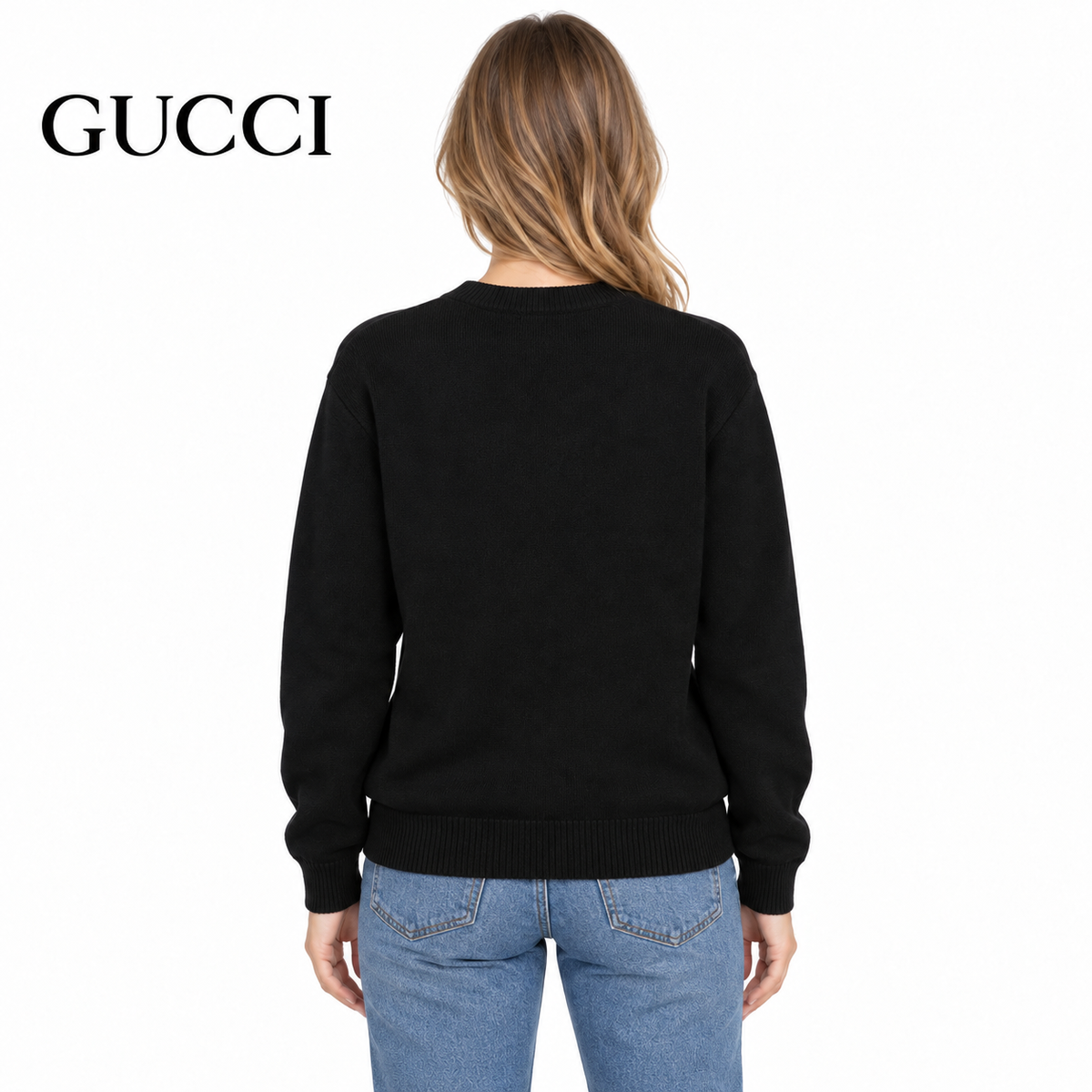 Gucci Unisex Jacquard Smiley Crewneck Sweater