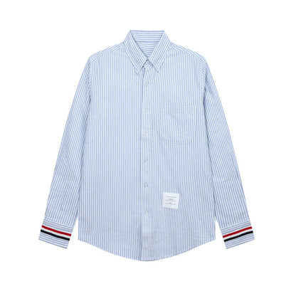 Thom Browne  Spring Summer Men's Striped Long Sleeve Shirt