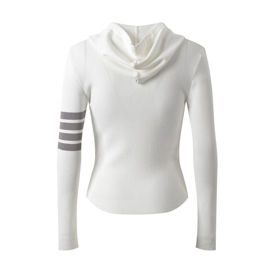 Thom Browne 2025SS Wool Slim-Fit Hooded Sweatshirt