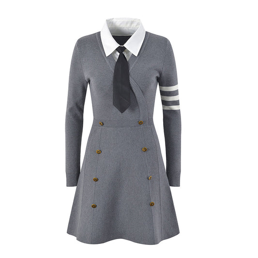Thom Browne 2026SS Women's Wool Dress | Elegant Knit Dress