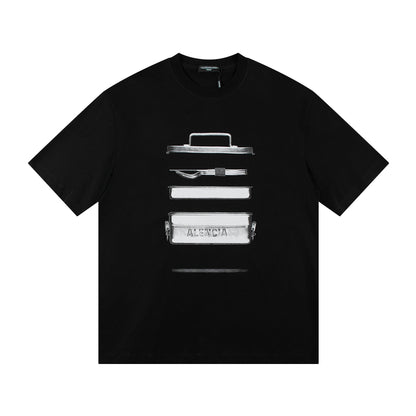 Balenciaga Printed Couples' Style T-shirt