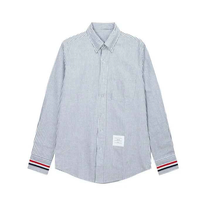 Thom Browne  Spring Summer Men's Striped Long Sleeve Shirt