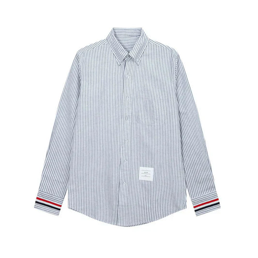 Thom Browne  Spring Summer Men's Striped Long Sleeve Shirt
