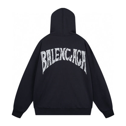 Balenciaga Men's Print LOGO Hoodie