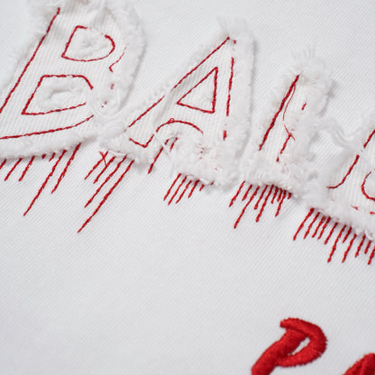 Balenciaga Paris Arched Logo T-Shirt in Black & Red