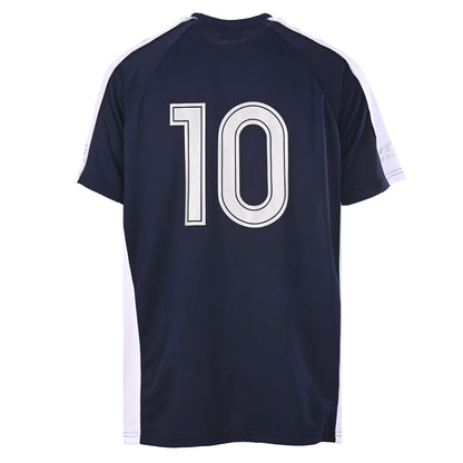Balenciaga Soccer Jersey Crest T-Shirt in Black & Blue