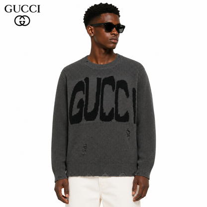 Gucci Logo Print Graphic Sweater