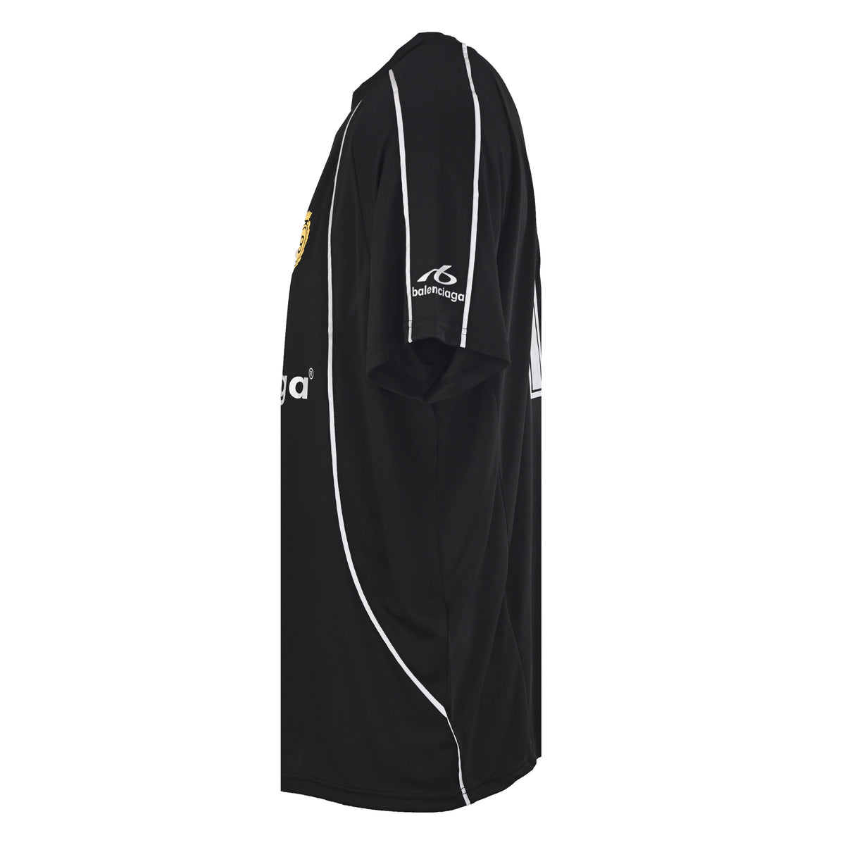 Balenciaga Soccer Jersey Crest T-Shirt in Black & Blue