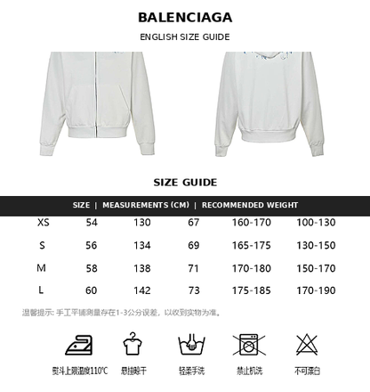 Balenciaga Graphic Print Cotton Hoodie