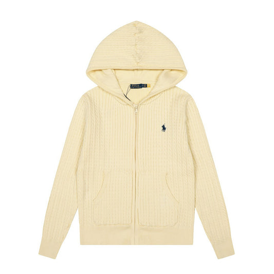 Ralph Lauren Women‘s Cable Knit Cotton Hoodie Jacket