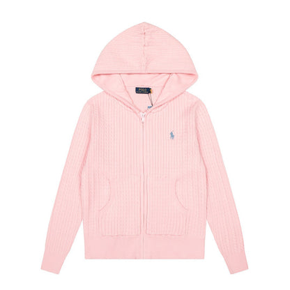 Ralph Lauren Women‘s Cable Knit Cotton Hoodie Jacket