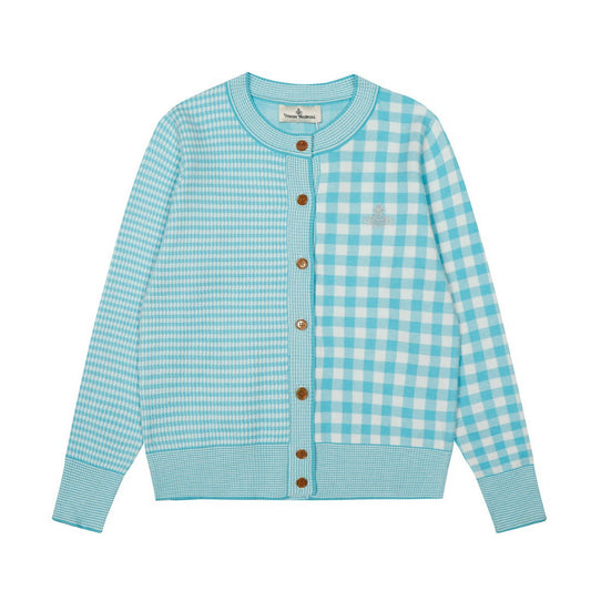 Vivienne Westwood Plaid Cotton-Wool Cardigan