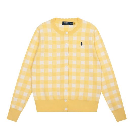 Ralph Lauren Women‘s Plaid Knit Cardigan