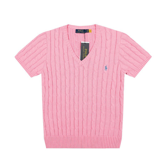 Ralph Lauren Women‘s V-neck Knit T-shirt