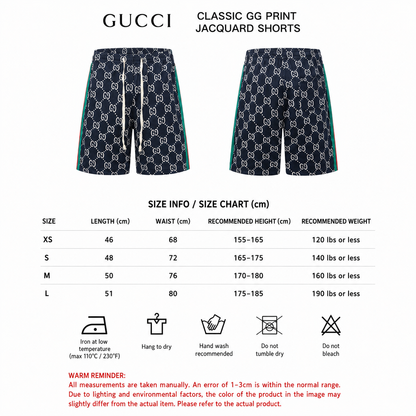 Gucci Signature Shorts, XS–L