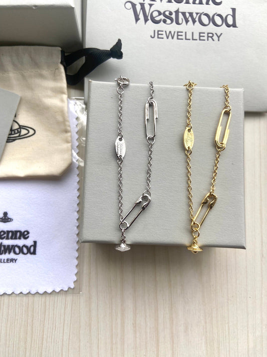 Vivienne Westwood Minimalist Safety Pin Bracelet