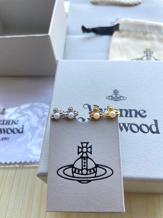 Vivienne Westwood"Pearl Planet" Stud Earrings