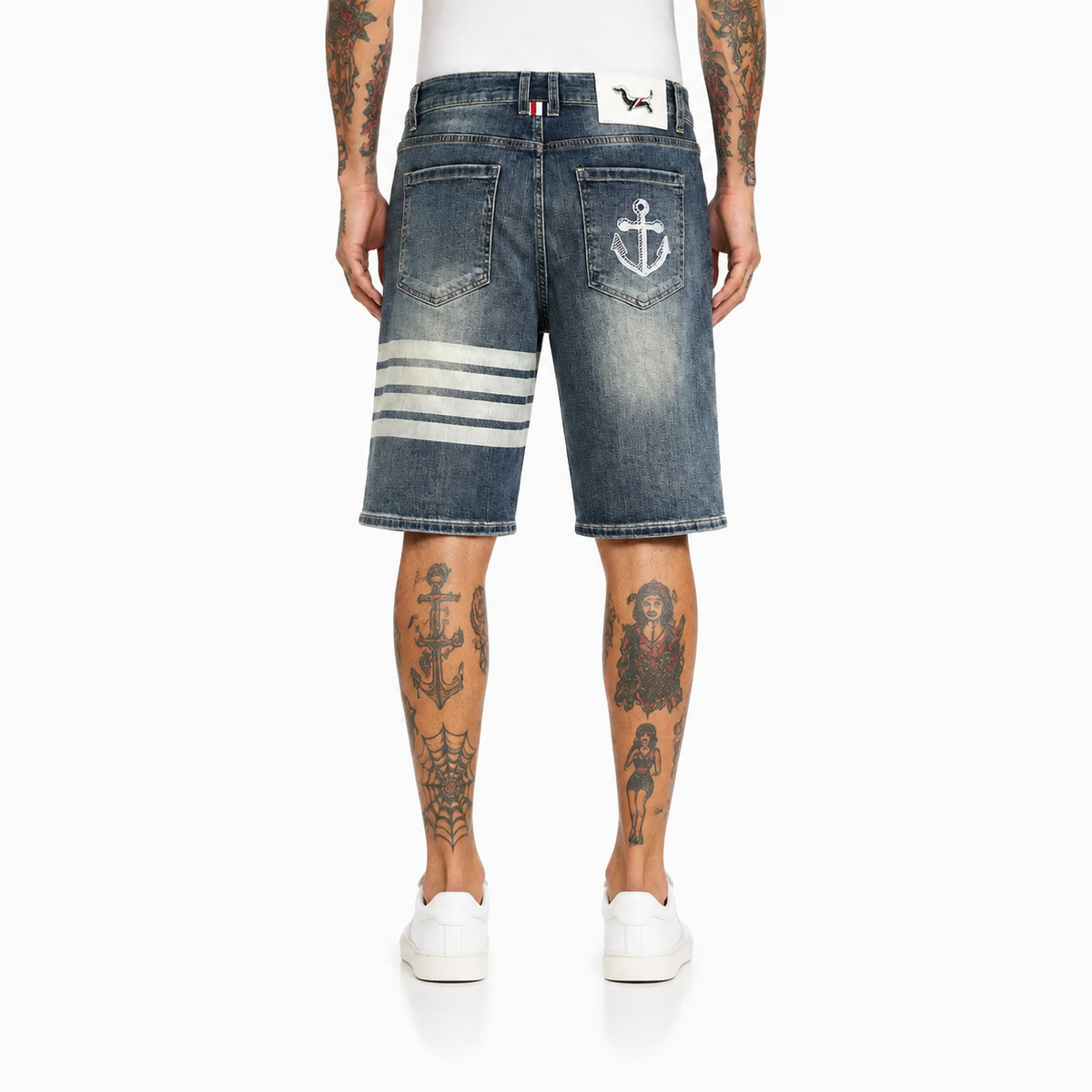 Thom BrowneEmbroidered Cotton Jenas
