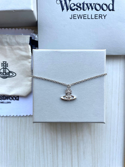 Vivienne Westwood"Planet" Full-Rhinestone Clavicle Necklace