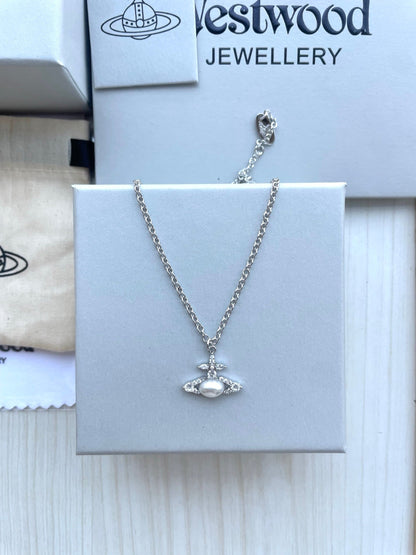 Vivienne Westwood Pearl & Rhinestone Collar Necklace