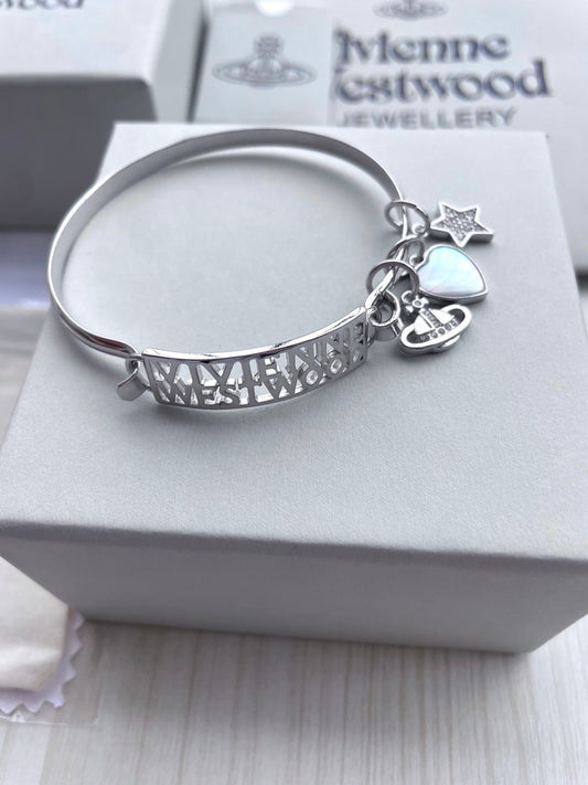 Vivienne Westwood Shell & Heart Initial Bracelet