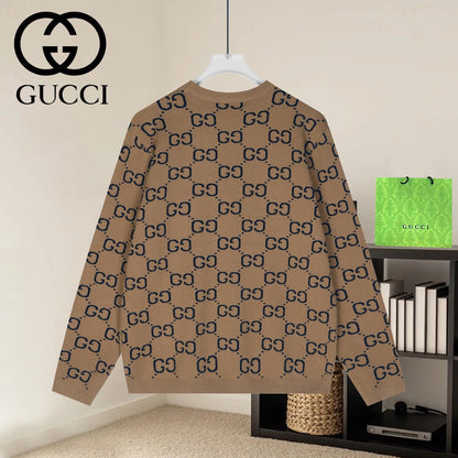 Gucci Monogram Double-G Jacquard Crewneck Sweater - Image 2